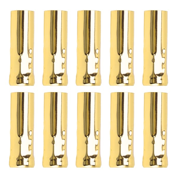 10 st E14 Metallrör Lamphållare Bas Belysningstillbehör 25x80mm Elektrofores Guld