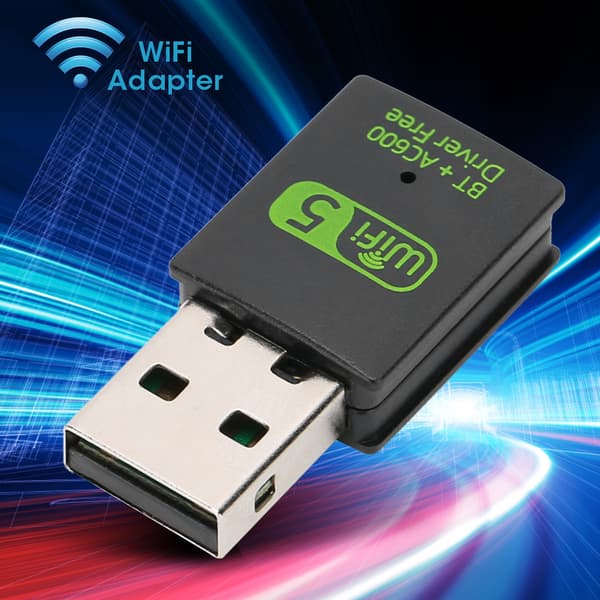 600MB WiFi Bluetooth 4 2 Dongle Trådløs Netværksadapter Gratis Driver 2 i 1 LAN Antenne Adapter RTL8821CU