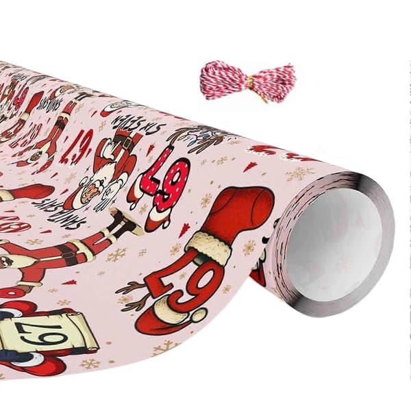 Presentinslagspapper för julfesttillbehör Premiumkvalitetspapper för kontorsskämtpresentutbyte Pink 1pc