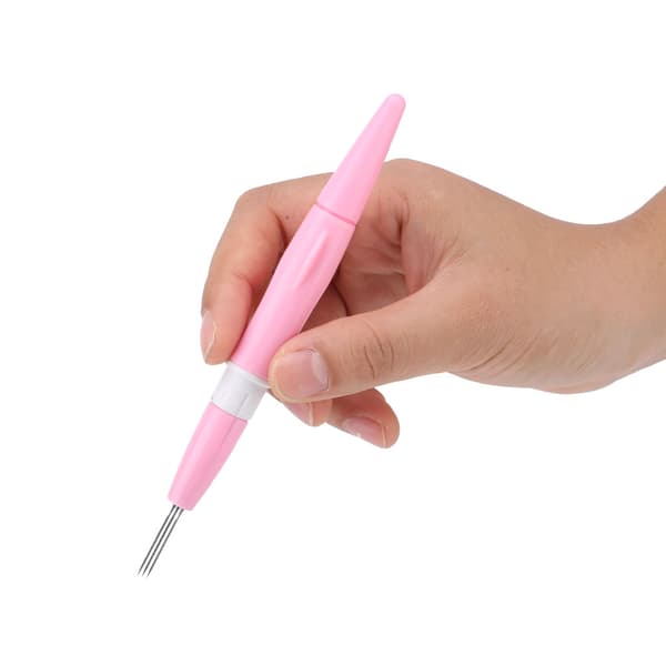 Broderi Filtnålsstans Sæt til DIY Håndværk (Rosa)