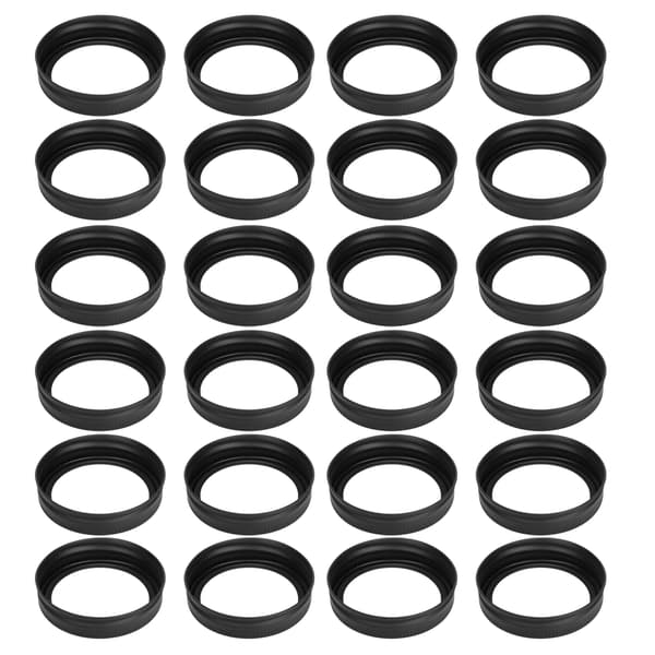 Mat Sort 70 mm Runde Jern Mason Jar Låg Sæt med 24