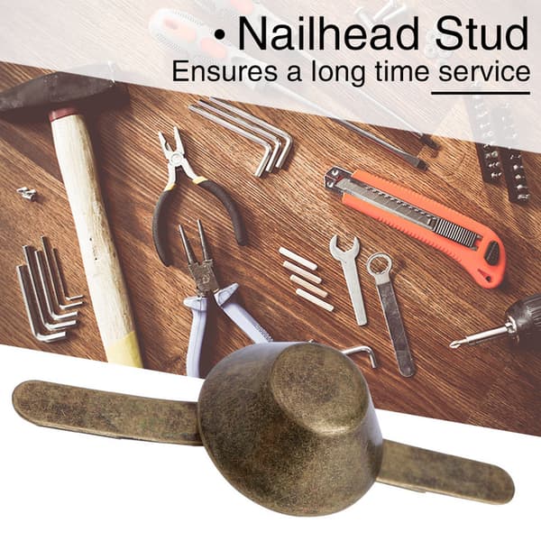 50 stk Messing 10 mm Håndtaske Kon Fødder Nailhead Stud Spike