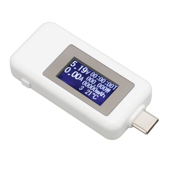 KWS 1802C USB C Digitalt Multimeter 0-5.1A 4-30V 0-155W 0-99 Timer Laboratorie Strømmåler