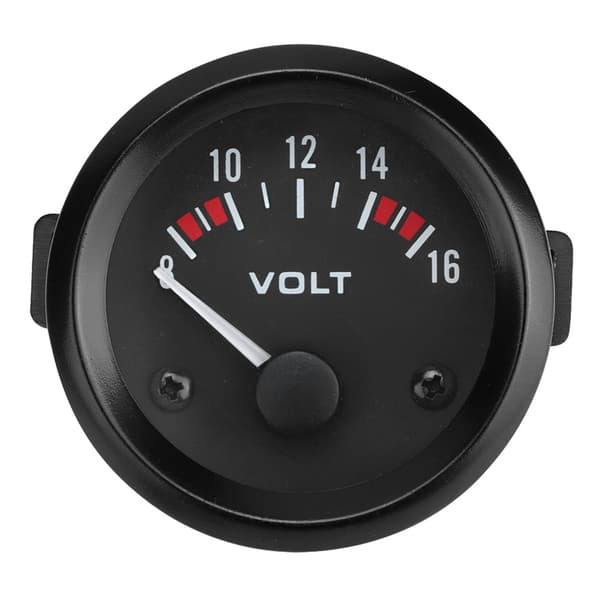 Bil Universal 12V Voltmeter 52mm 2in Spenningsmåler 8-16V BX100007