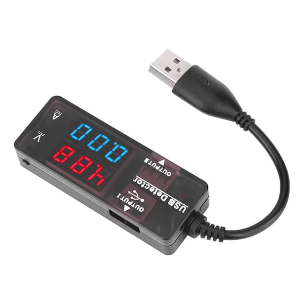 Dobbel skjerm USB spennings- og strømtester - YB26VA