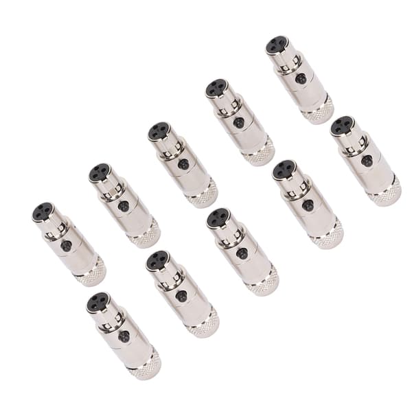 3-benet hun til han metal mini XLR-adapter mikrofonkabel monitorspeaker