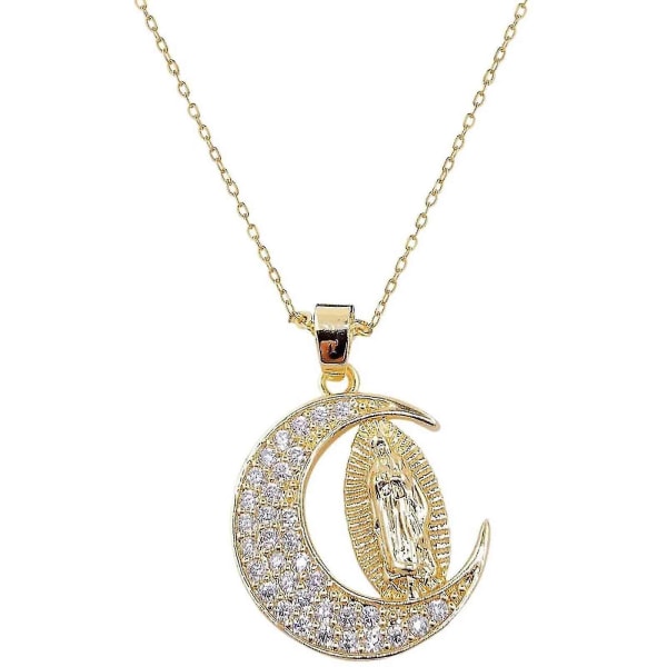1 st kvinnor Crystal Rhinestone kristna smycken Mary hänge halsband
