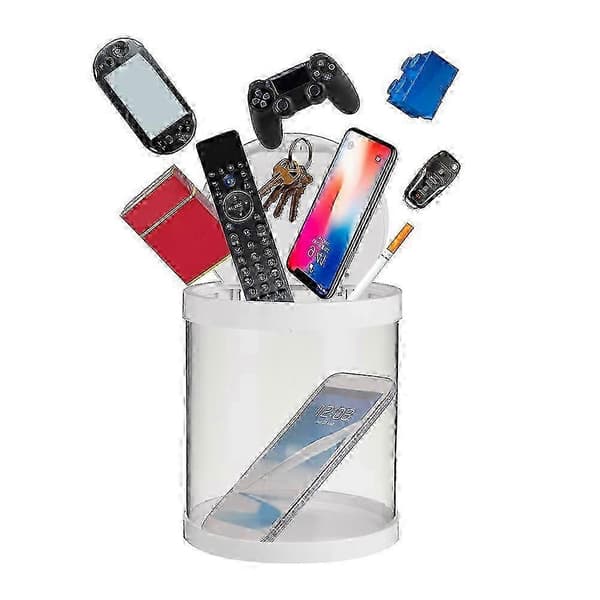 Elektronisk tidslåsboks Timerlåskontainer Multifunksjonell tidslåsboksbeholder for leker mobiltelefoner Ingen batteri, Ny 2026 White