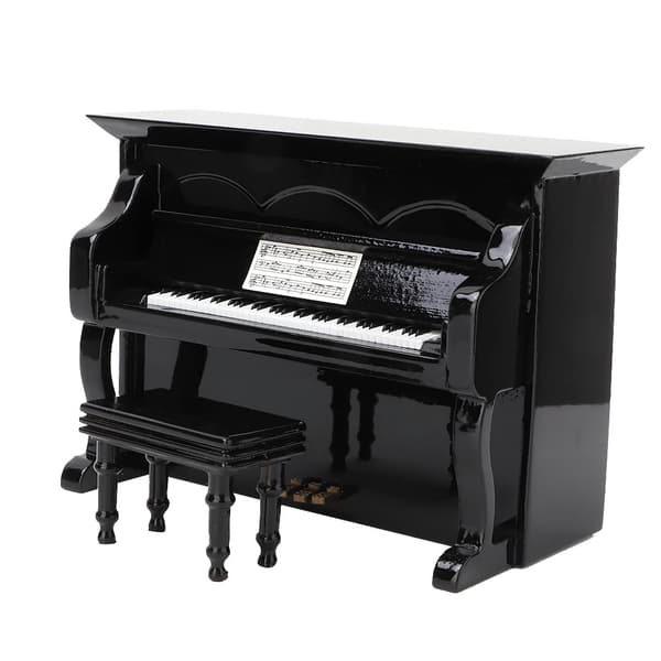 Trä Mini Piano Model - Musikinstrument Present för heminredning