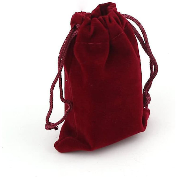 Flannel Snørelomme 10stk, Bourgogne, 9*12cm