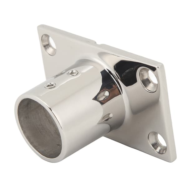 Båt Rekkverksbeslag Rektangulær Base Sølv Robust Rustsikker Båtdekk Rekkverk Rektangulær Base for Båt Marine Yacht 90°30MM/1.2in