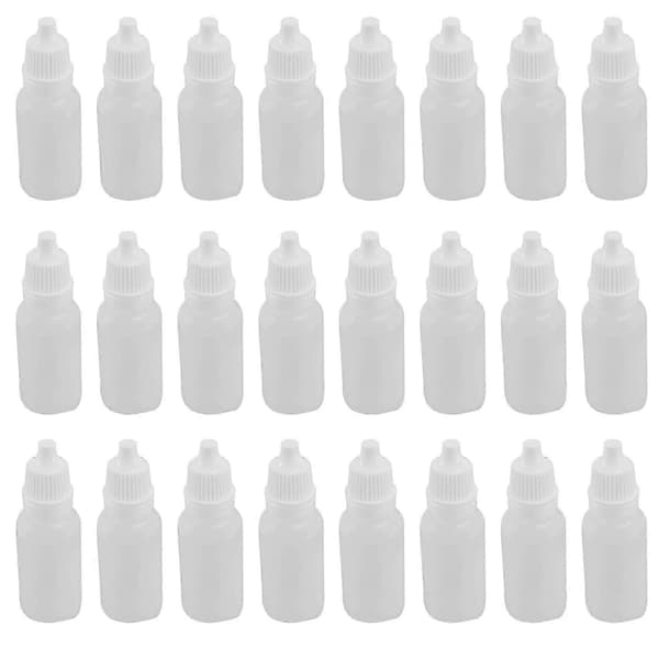 100 STK 15 ml klembare dråpeflasker øyevæske dråpepåfyllbar, ny 2026