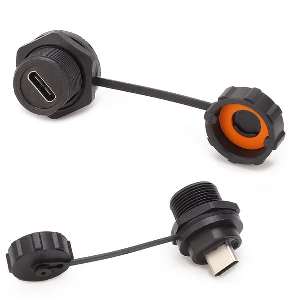 Vanntett USB-kontakt gjenget hunpanelmontering industrielt tilbehør E10TPC TF F