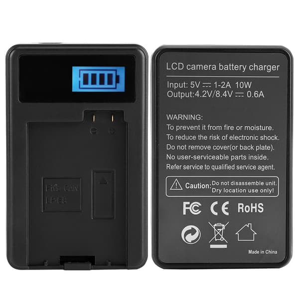 LP-E8 Kamerabatteri LPE8 + LCD Enkelt Oplader til Canon EOS 550D 600D 650D 700D
