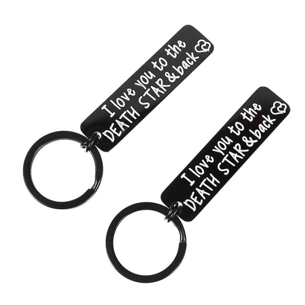 2 stk Valentinsnøglering Stocking Stuffer Romantisk par nøglering Fødselsdagsgave