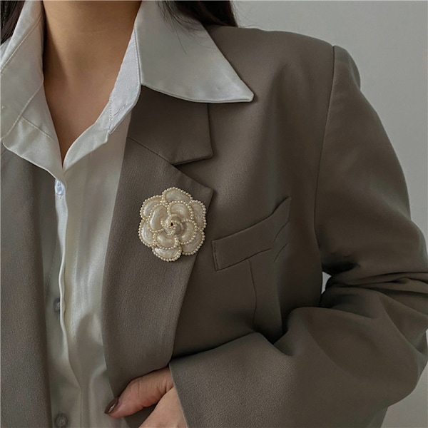 Pearl Camellia Corsage Damtemperament liten doft