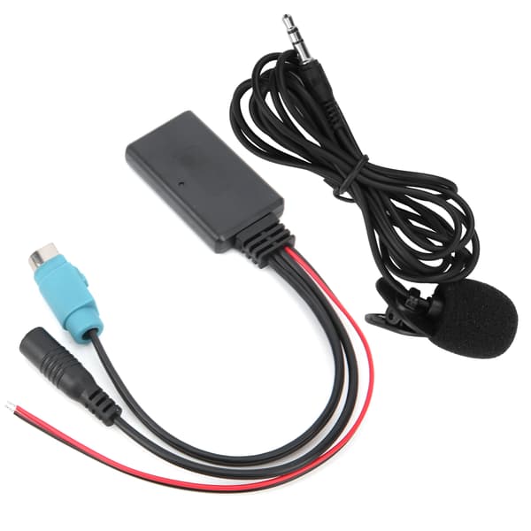 Bluetooth 5.0 AUX Kabeladapter med Mikrofon Kompatibel Alpine KCE-236B CDA-9852E CDE-9887R