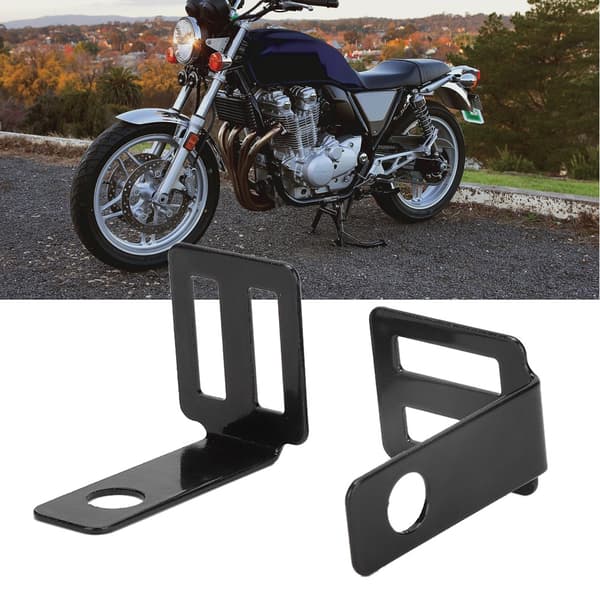 Universal Metal Motorcykel Bageste Blinklys Beslag Sort