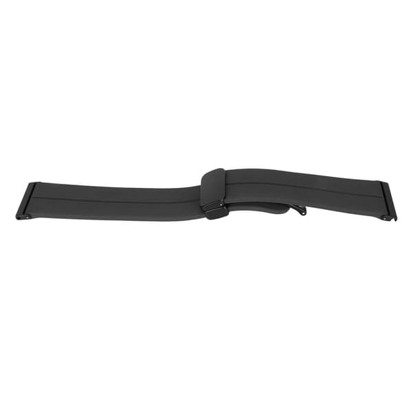 24 mm magnetisk foldbart spænde Quick Release silikonestrop til Suunto 7 9 D5i sort sportsur