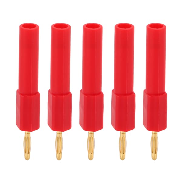 5-pak Bananstikadapter Stærk forbindelse Høj ledningsevne 2 mm til 4 mm konvertering