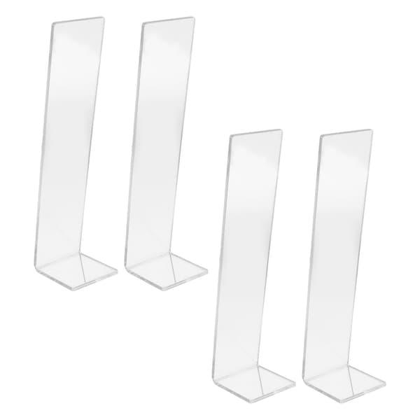 4-pack Akryl Hårklämma Displayställ Transparent Smyckeshållare för Butik