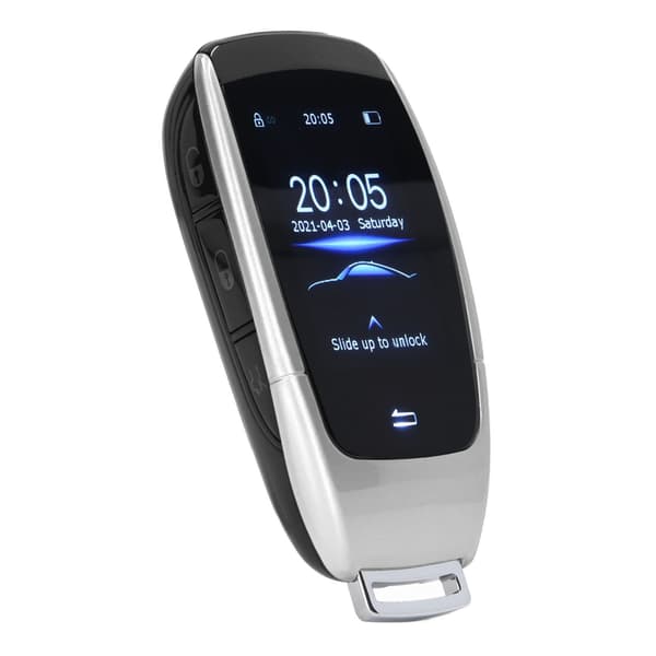 Universal TK900 LCD Smart Key Fjärrkontroll Nyckellös Start Stopp Motor Knapp Silver