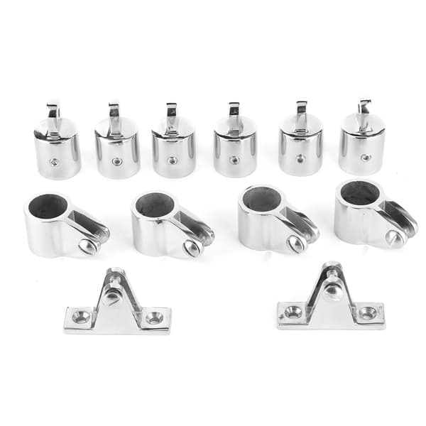 12 Sæt 6 Rulleskinner 4 Øjebeslag 2 Dækhængsler 3 Bue Bimini Top Marine Tilbehør 22mm 7/8 Tommer