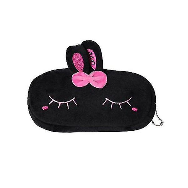 Söt plysch case Tecknad case Black rabbit
