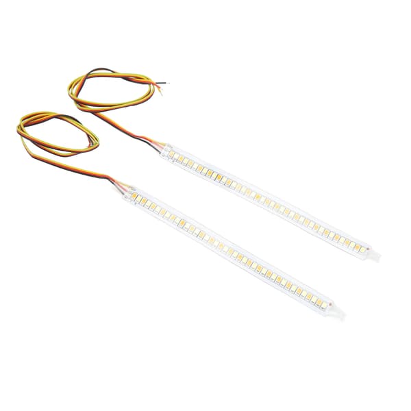2 stk. 12V Sidespejl Blinklys Bakspejl Streamer LED Strip Advarselsindikator Reflektor Universal Pasform