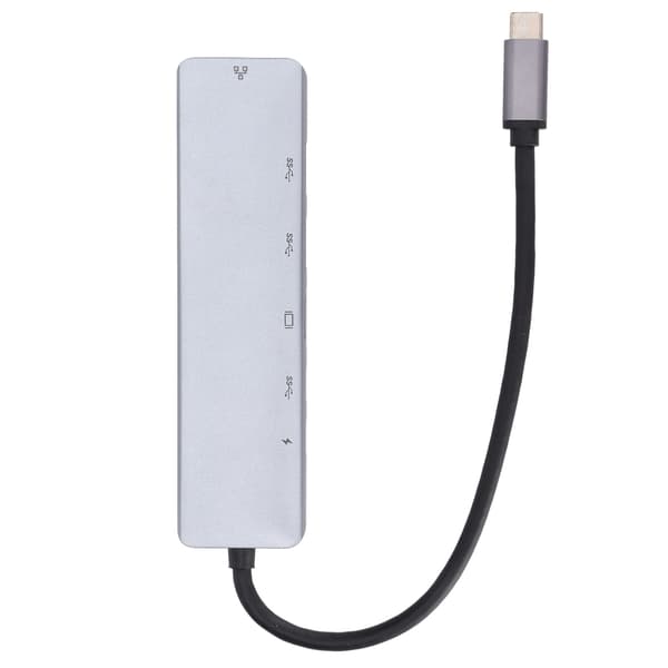 USB C Hub 6 i 1 PD Snabbladdning 87W Multifunktionell Typ C till HDMI USB 3.0 Ethernet USB Splitter