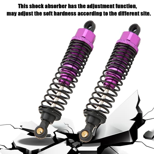 4 stk. Aluminium Alloy RC Stødabsorber Tilbehør Passer til HSP 1/10 RC Bil (Lilla)