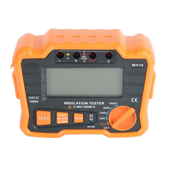 Digital Megohmmeter Elektrisk Jordresistans Isoleringstestare Hög Noggrannhet MH10 Orange