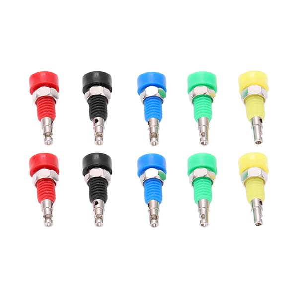 Mini bindestang for elektronisk instrument - 10 stk 2mm bananplugg hunnadapterpanel