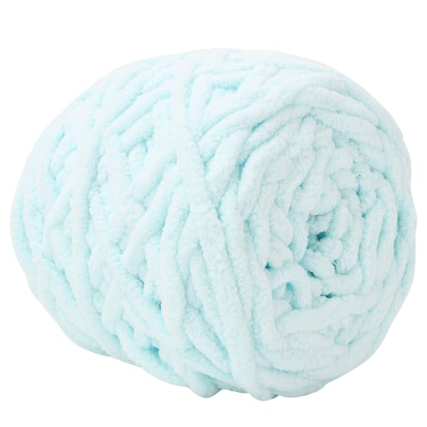 Mysig Aqua Blue Stickad Slipper Line med enkel tjock isremsgarn