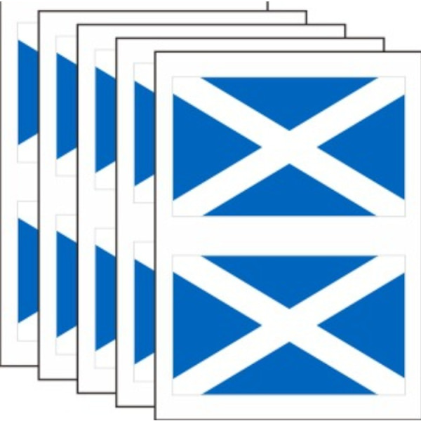 5 fanflag tatoveringsmærkater (Skotland)