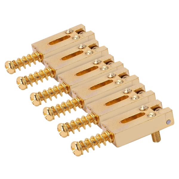 6 stk. Guldfarvede guitar roller bro sadler reparationsdele