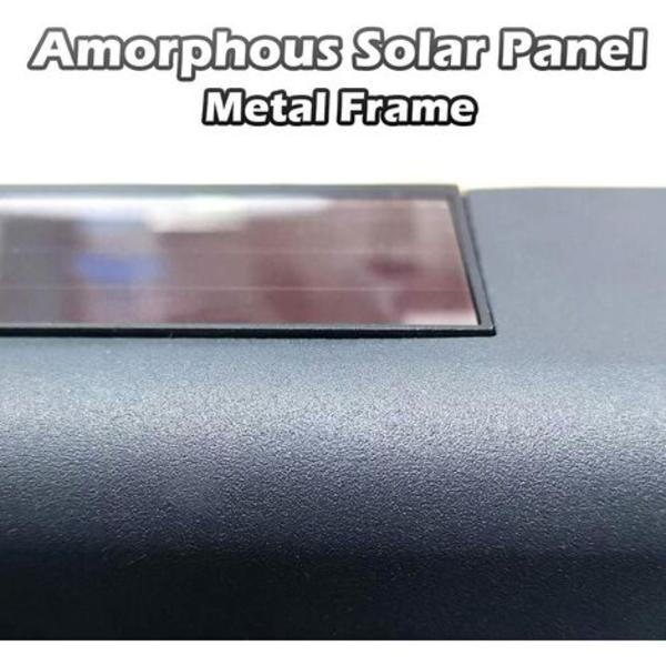 Husnummer Moderne Husnummer Sort Metal Solar Husnummer LED-lys Have Vandtæt (22,5 x 17,5 cm)
