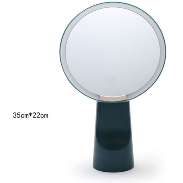 8" makeup spejl med lys, smart sensor, berøringskontrol, 3 lysstyrker, fri rotation, pink