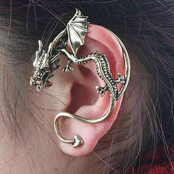 3d Dragon Kiss Ear Clips Mænd Kvinder Ear Bone Clip Øreringe