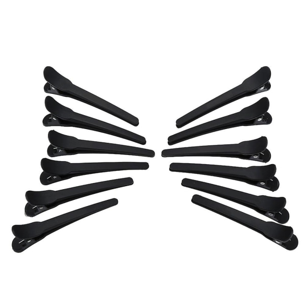 Frosted Frisør Positioning Clip, 12 stk, Sort
