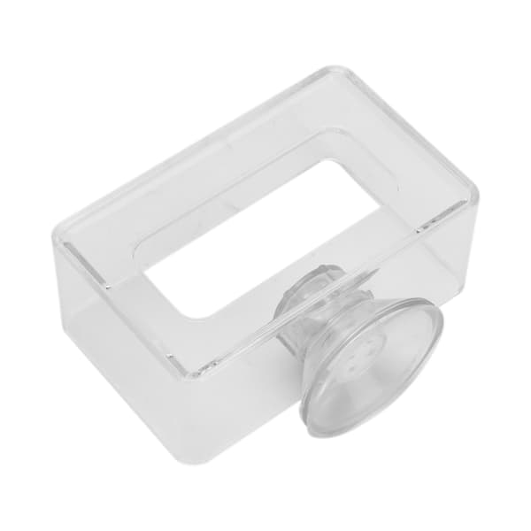 Flydende Akryl Fiskefoderring Akvarium Transparent S 6x10x4cm