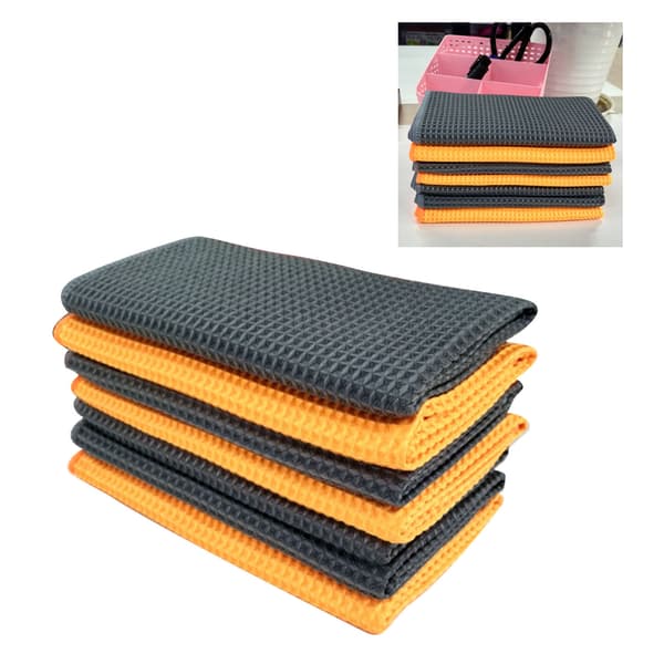 Høyabsorberende Multifunksjonell Mikrofiber Vaffelvev Vindusrengjøringshåndkle