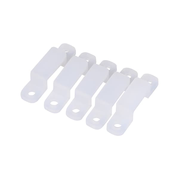 8 mm silikoneklips holder til 3528 5050 1210 RGB LED strip lys 100 stk