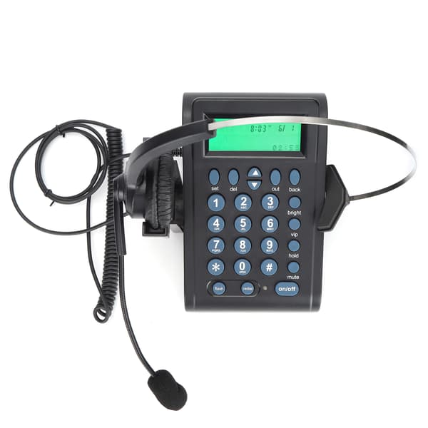 HT910 Fastnet Call Center Telefon med Støjreducerende Headset til Kontor og Hjem