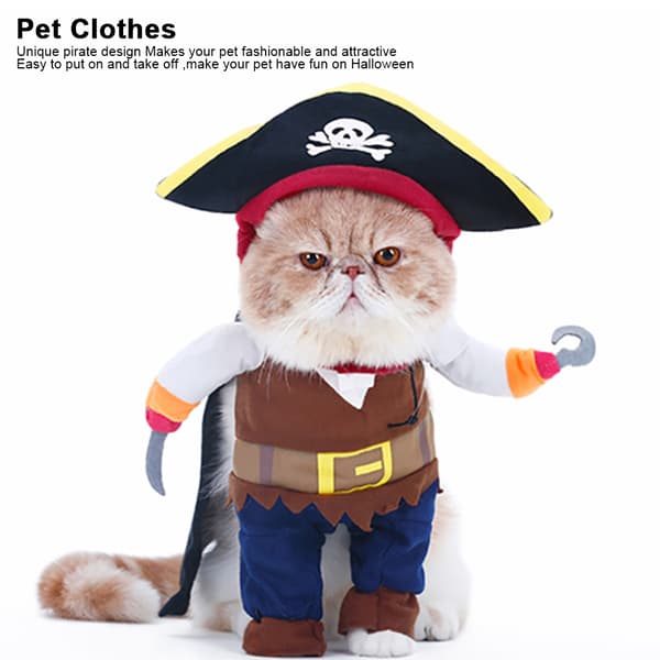 Søtt piratkostyme for små katter og hunder