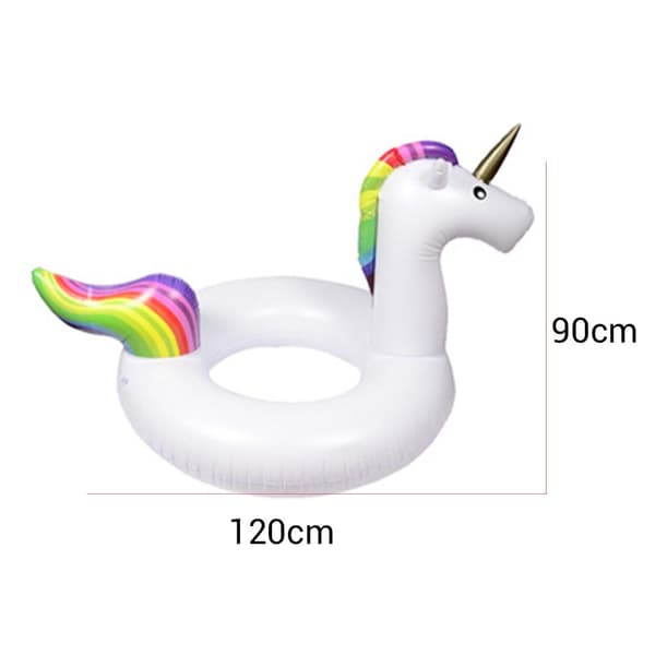 Uppblåsbar tecknad poolflotte ring PVC simbassäng leksak