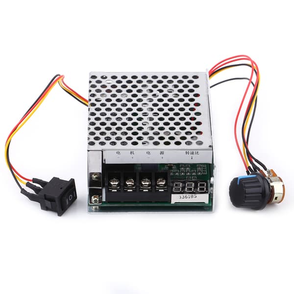 Digitalt display DC motorhastighetskontroller 10V-55V 40A med fremover- og bakoverbryter