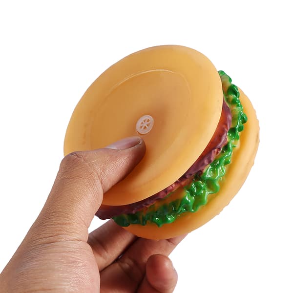 Hylende Hamburger Sjovt Hundelegetøj til Hvalpe