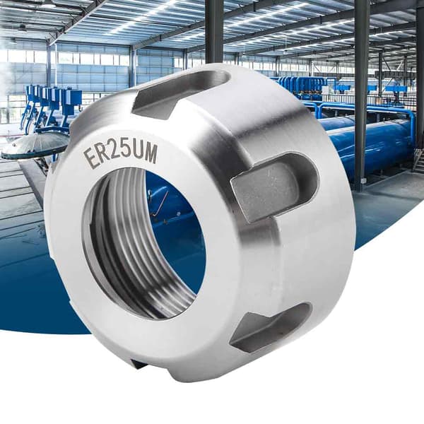 ER25U Dynamisk Balanseringsmutter Metall Spännmutter Chuckhållare Svarv Vit M32x1.5