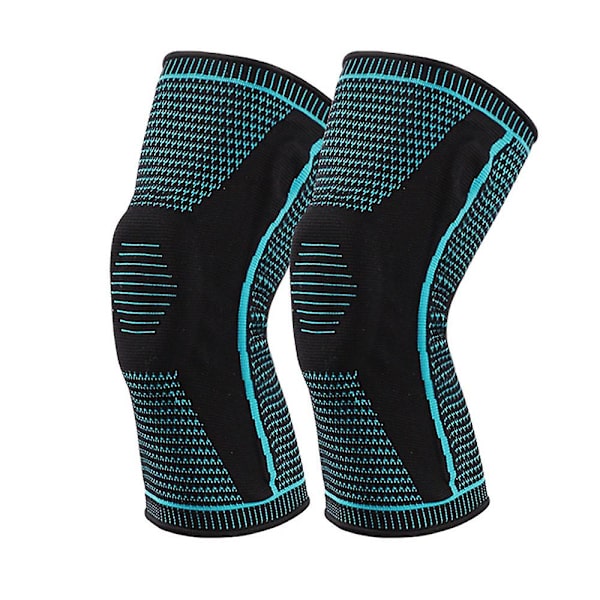 Silikonipolvisuojat neulotut urheilupolvisuojat nylon Blue XL